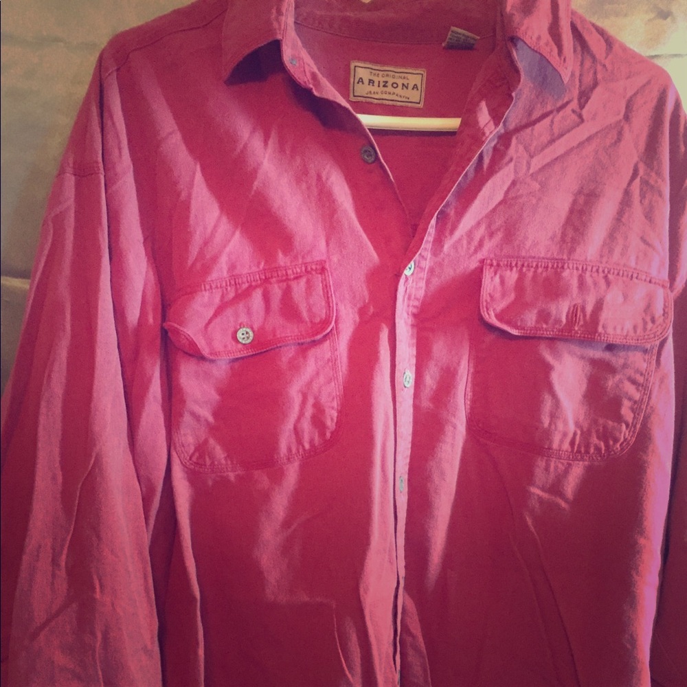 Original Arizona brand red button up shirt vtg